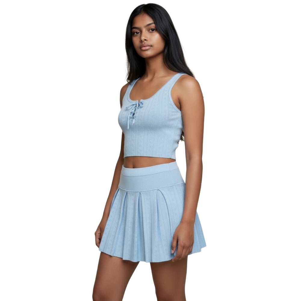 Hippie Rose Light Blue Skirt Set - Picture 2 of 6